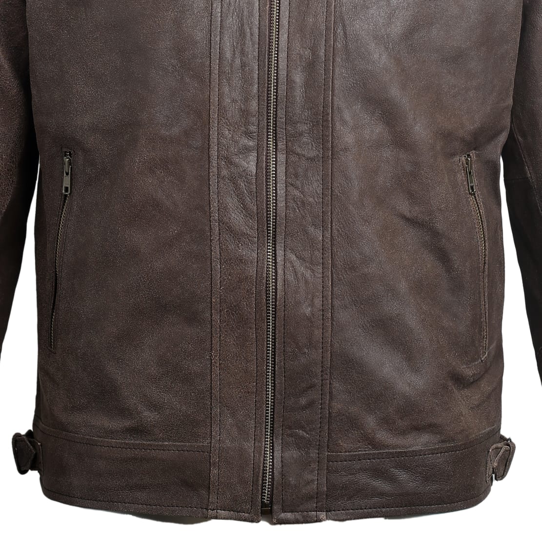 Men Brown Leather Jacket ML-jk0044