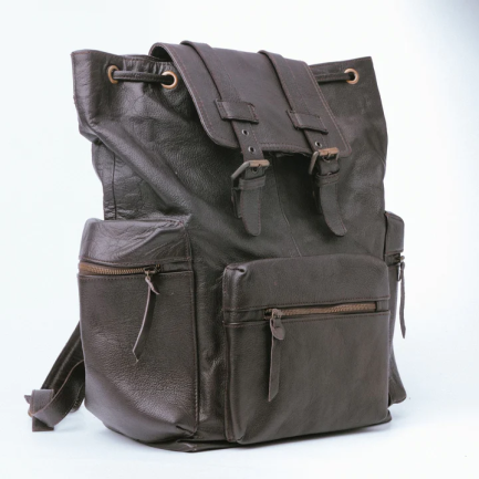 Milano Leather Backpack Travel Laptop Office Bag- Brown-ML-004