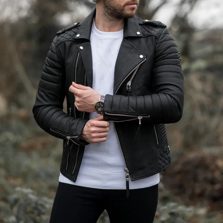 Leather jacket gents best sale