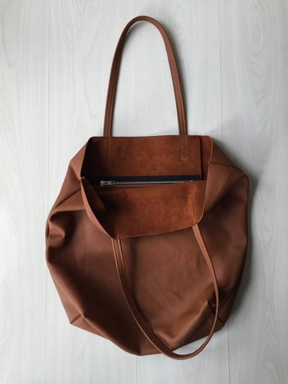 Raw Leather Tote Bag-ML-TB-0028