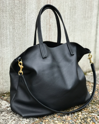 Milano Leathers New Tote Bag - Black-ML-0011