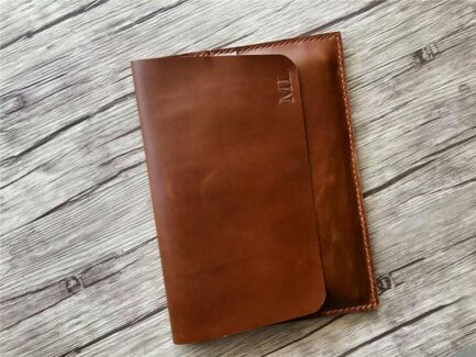 ENGRAVED LEATHER 12 INCH LAPTOP SLEEVE CASE-ML-005