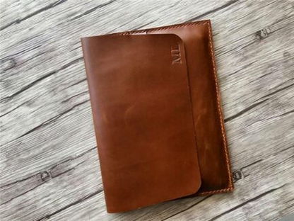 ENGRAVED LEATHER 12 INCH LAPTOP SLEEVE CASE-ML-005