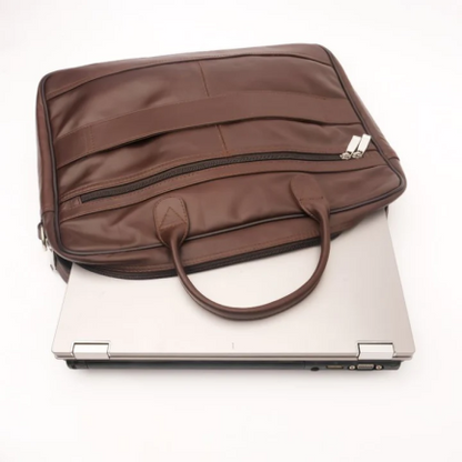 Executive Leather Laptop Bag-Brown-ML-003