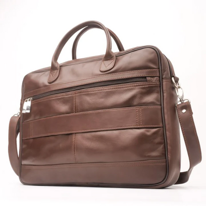 Executive Leather Laptop Bag-Brown-ML-003