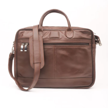 Executive Leather Laptop Bag-Brown-ML-003