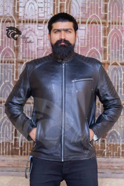 Genoa leather jacket-ML-JK0019