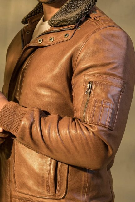 Marine Bomber Jacket Tan-ML-JK0031