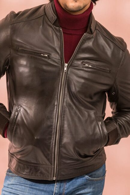 Dark Brown Rib Jacket-ML-JK0027