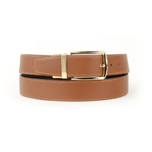 BLACK Gold BROWN Double Sided Reversible Men’s’ Leather Belt-ML-BL-009