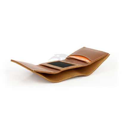 The Compact Trifold Wallet // Crazy Horse Leather // Light Brown-ML-0010