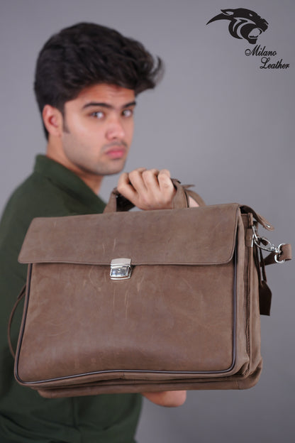 Milano Leather Laptop Bag Brown ML-LB001