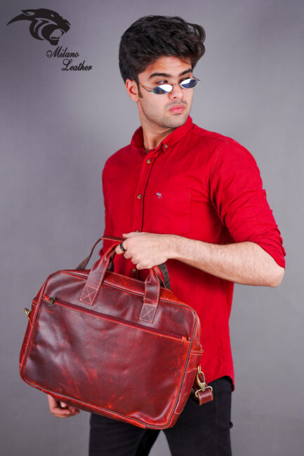 Leather Laptop Bag Maroon ML-LB006