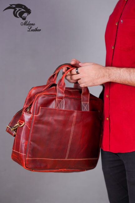 Leather Laptop Bag Maroon ML-LB006