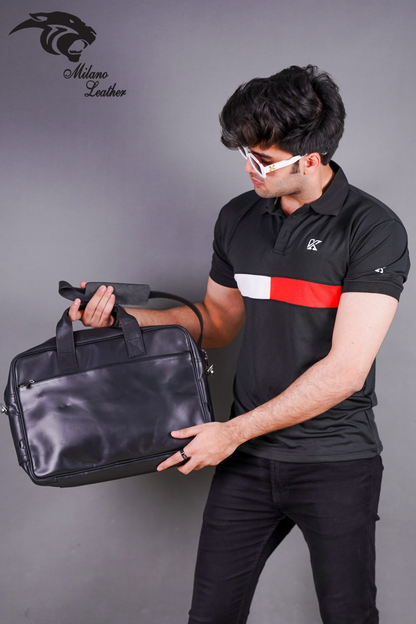 Leather Laptop Bag Black ML-LB008