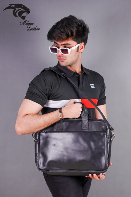 Leather Laptop Bag Black ML-LB008