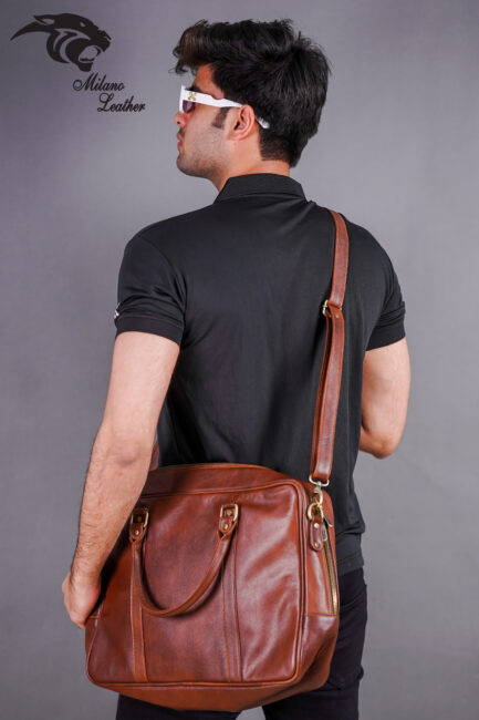 Leather Laptop Bag Brown ML-LB009