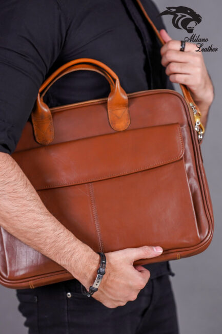 Leather Laptop Bag Brown ML-LB0010