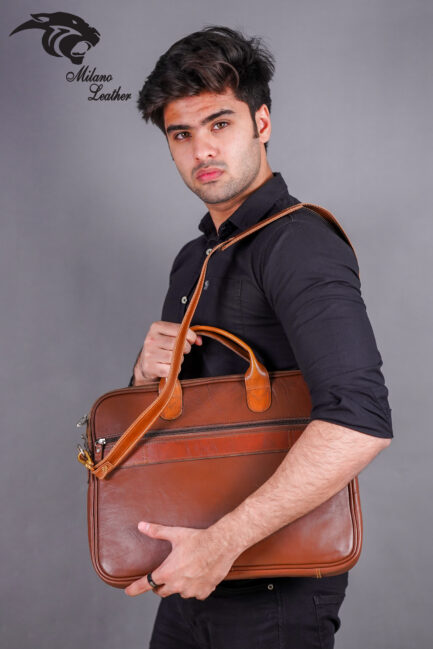 Leather Laptop Bag Brown ML-LB0010