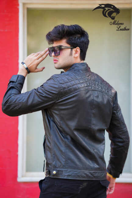 Men Black Leather Jacket ML-jk001