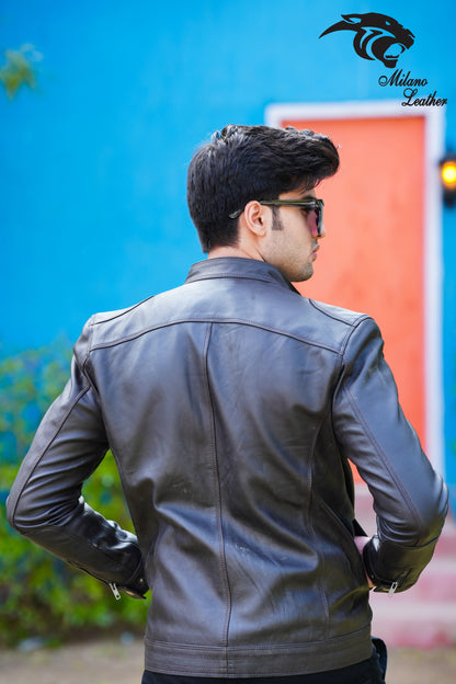 Men Black Leather Jacket ML-jk003