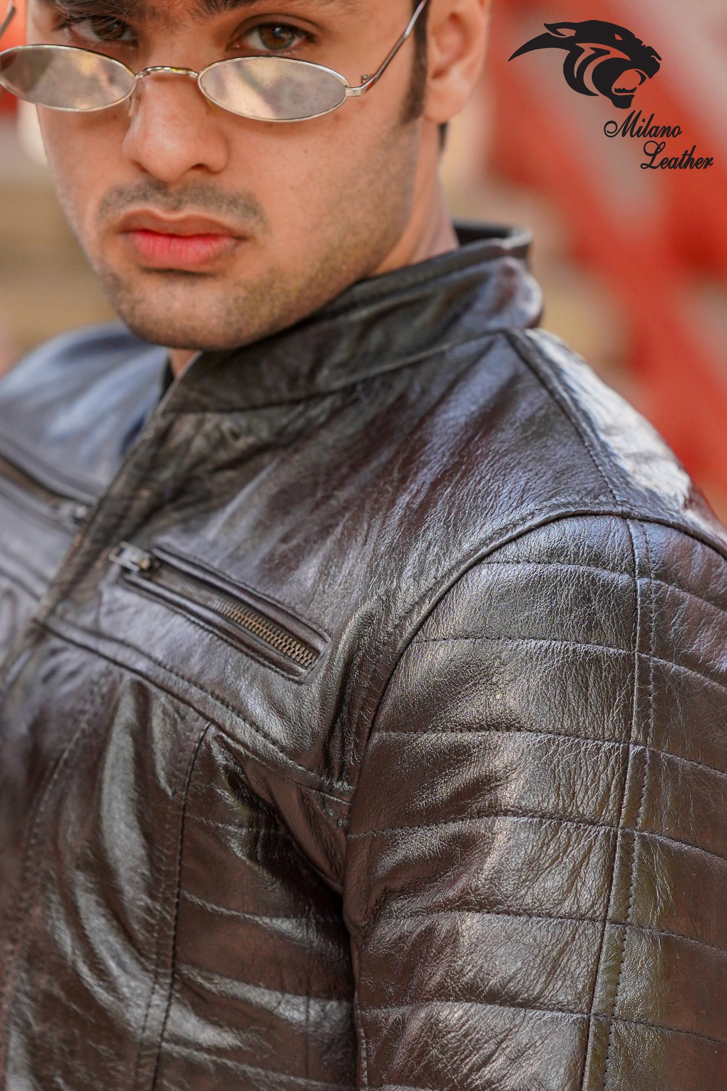 Men Black Leather Jacket ML-jk004