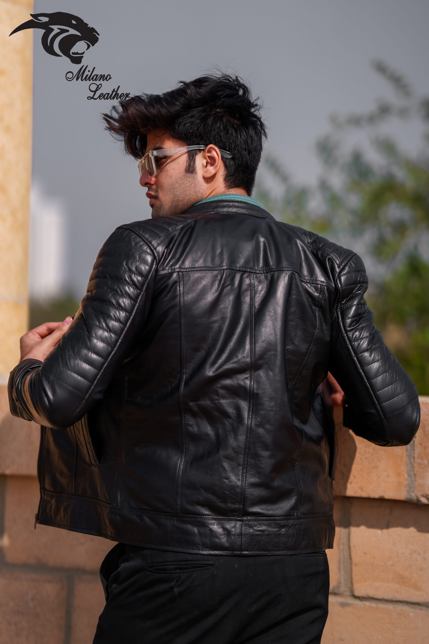 Men Black Leather Jacket ML-jk0015