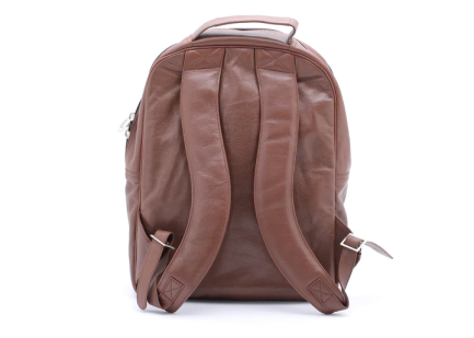 Trio Leather Backpack (BROWN)-ML_002