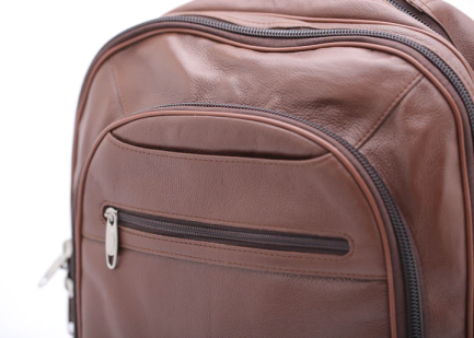 Trio Leather Backpack (BROWN)-ML_002