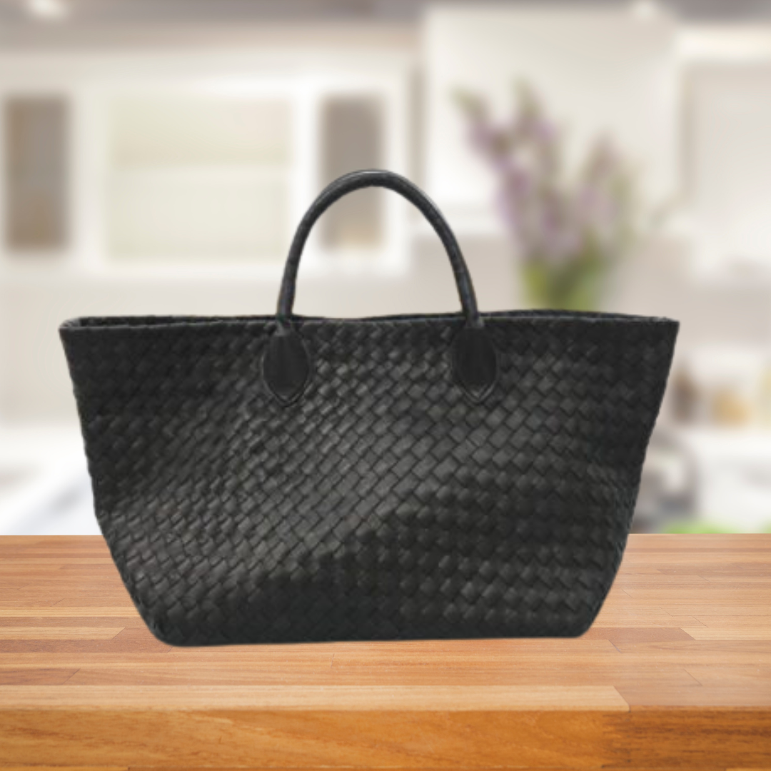 Women Tote Bag Zipper Black-ML-TB0025