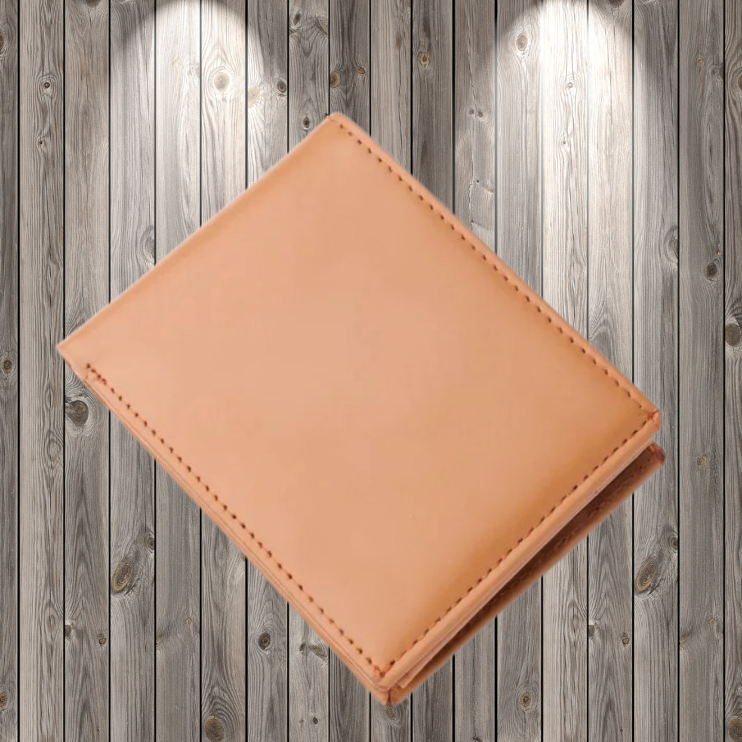 Minimalist Mens Leather Bi-Fold Wallet-camel-LW-0016