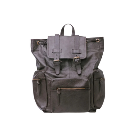 Milano Leather Backpack Travel Laptop Office Bag- Brown-ML-004