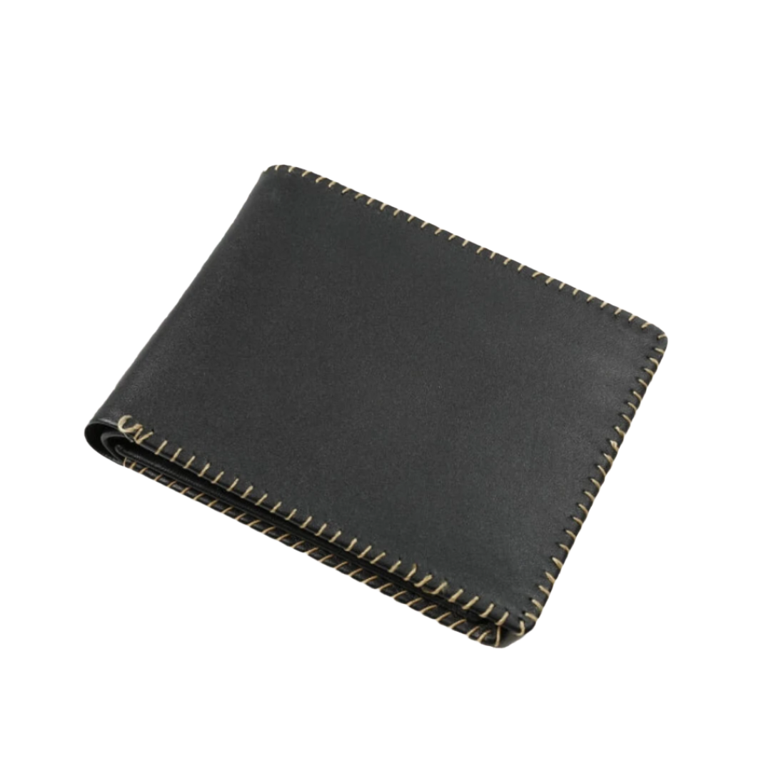 Border 100% Natural Cow Hide Leather Mens Wallet-ML-008