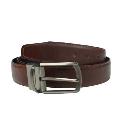 BLACK CHOCOLATE BROWN Double Sided Reversible Men’s’ Leather Belt-ML-BL-005