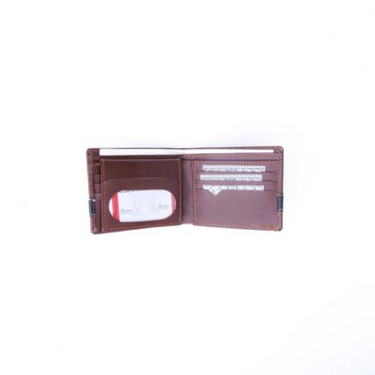 Croc-Style Leather Mens Wallet-Brown-LW-002