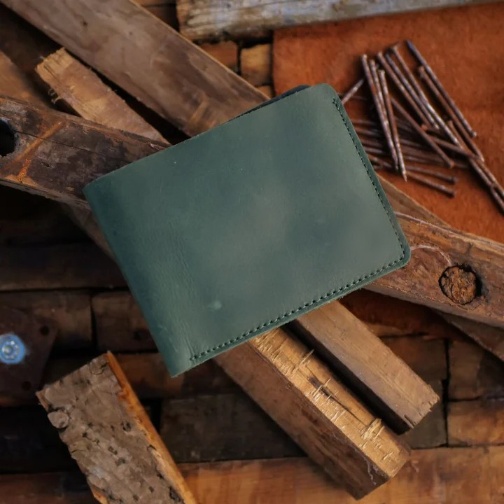 The Vault Vintage Leather Wallet-Coin Pocket-EMERALD GREEN-ML-005