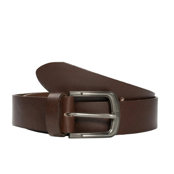 Mens Dark Brown Minimal Laminated Leather Belt-ML-BL-003