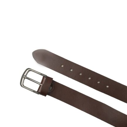 Mens Dark Brown Minimal Laminated Leather Belt-ML-BL-003