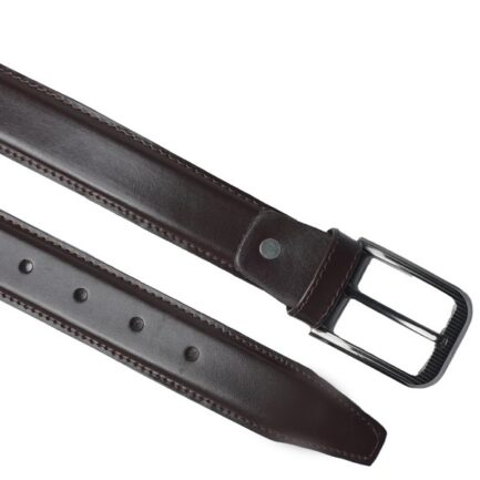 Formal Leather Belt Single Stitch-Black-ML-BL-007