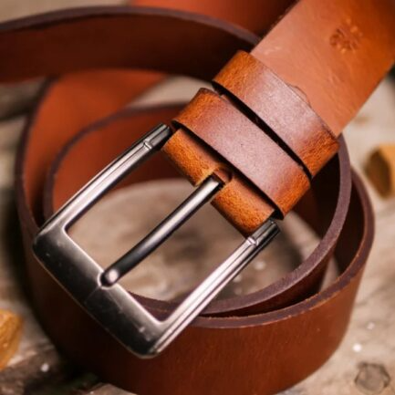 Rustic Milano Leather Belt-Solid-ML-0017