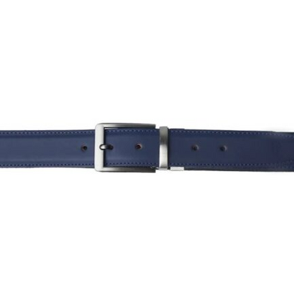 BLACK BLUE Double Sided Reversible Men s Leather Belt ML BL 006 Milano Leathers