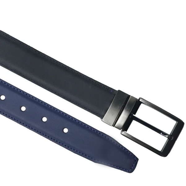 BLACK BLUE Double Sided Reversible Men’s’ Leather Belt-ML-BL-006