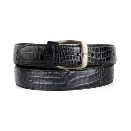 Milano Leather Alligator Belt – Camel- ML_002