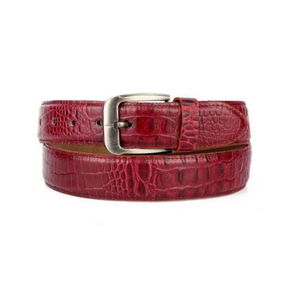 Milano Leather Alligator Belt – Camel- ML_002