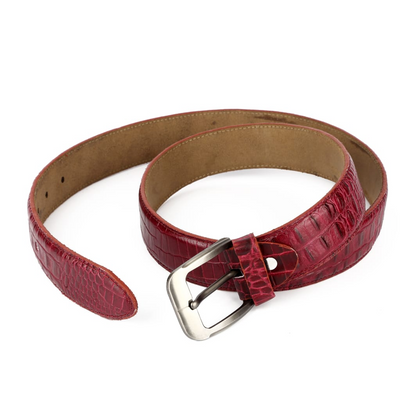 Milano Leather Alligator Belt – Camel- ML_002