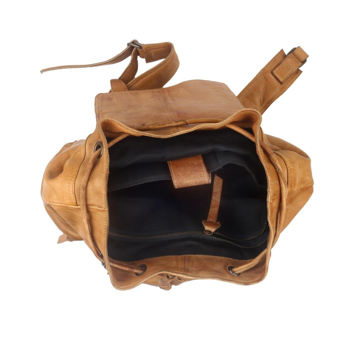 Handcrafted Brown Leather Backpack – Stylish, Spacious & Long-Lasting