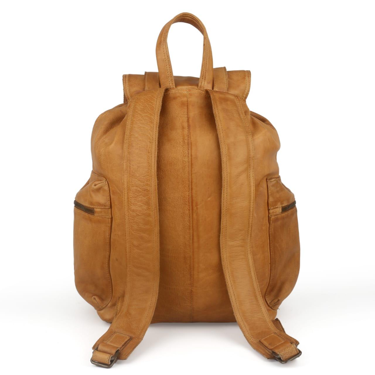 Handcrafted Brown Leather Backpack – Stylish, Spacious & Long-Lasting