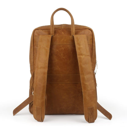 Premium Handmade Leather Backpack – Vintage Tan