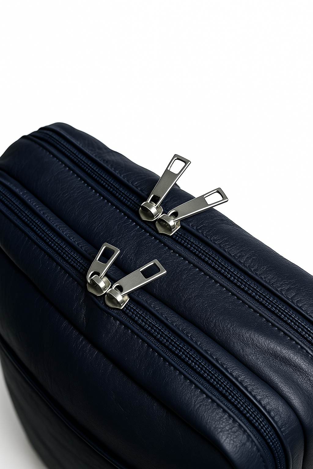 Premium Navy Blue Leather Backpack – Sleek & Modern Everyday Bag
