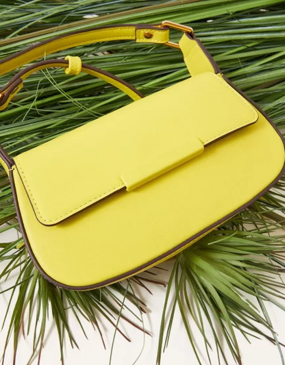 SMALL SADDLE CROSS-BODY BAG YELLOW-ML-CB-0012